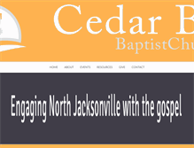 Tablet Screenshot of cedarbaybaptist.com